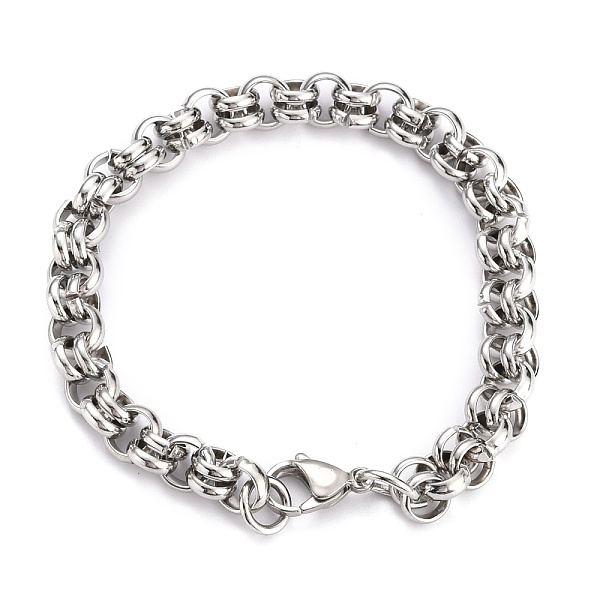 

PandaHall 304 Stainless Steel Rolo Chain Bracelets, with Lobster Claw Clasps, Stainless Steel Color, 8 inch(20.3cm) 304 Stainless Steel
