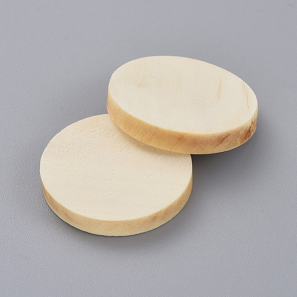 

PandaHall Blank Wood Cabochons, Flat Round, BurlyWood, 30.5x4.5mm Wood Flat Round Orange