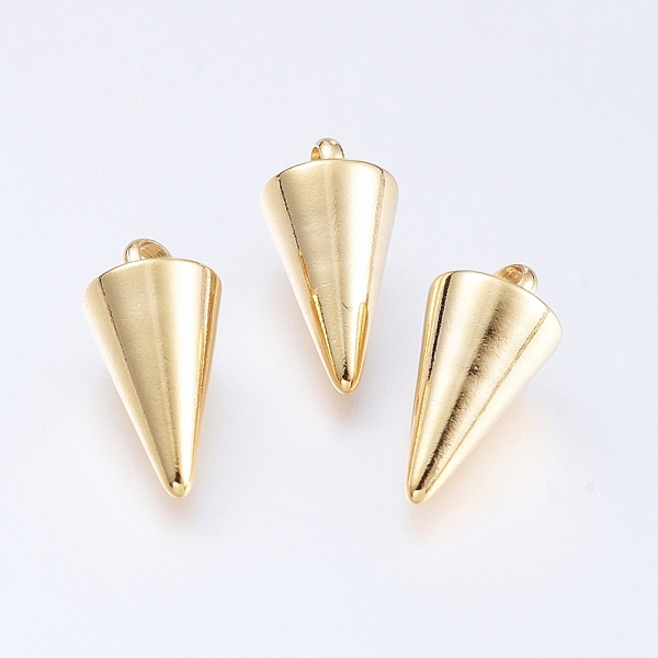 

PandaHall 304 Stainless Steel Pendants, Spike/Cone, Golden, 13.5x7mm, Hole: 2mm 304 Stainless Steel Cone
