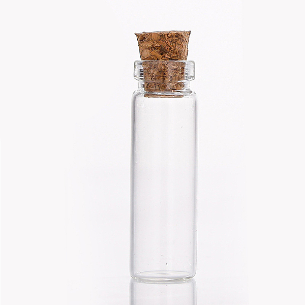 

PandaHall Mini High Borosilicate Glass Bottle Bead Containers, Wishing Bottle, with Cork Stopper, Column, Clear, 1.1x3.5cm, Capacity: 2ml...