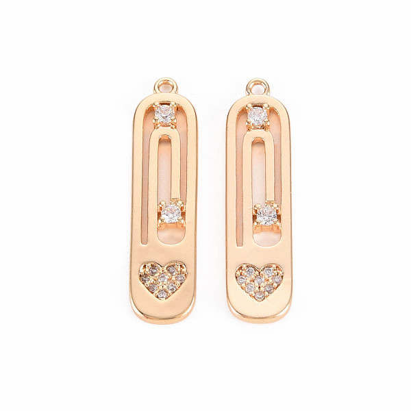 

PandaHall Brass Micro Pave Clear Cubic Zirconia Pendants, Nickel Free, Oval, Real 18K Gold Plated, 27x7x2.5mm, Hole: 1.2mm Brass+Cubic...