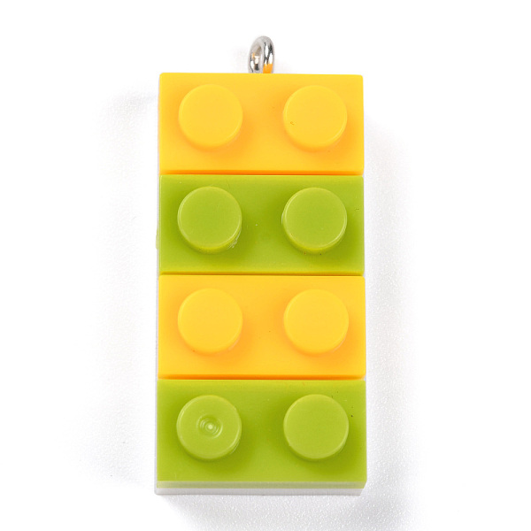 

PandaHall Resin Pendants, with Platinum Iron Loop, Toy Bricks, Gold, 36x15.5x8mm, Hole: 2.6mm Iron+Resin Others Gold
