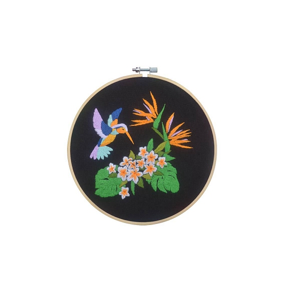 

PandaHall Flower Pattern DIY Embroidery Starter Kit with Instruction Book, Needlepoint Kits for Adults Starter, Easy Stamped Fabric Hand...