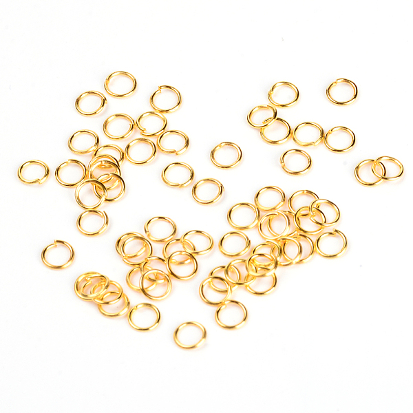 

PandaHall Iron Jump Rings, Open Jump Rings, Golden, 4x0.5mm, Inner Diameter: 3mm, 200~230Pcs/Set Iron Ring