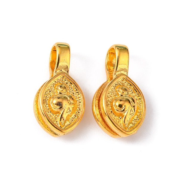 PandaHall Brass Buddhist Pendants, Buddha Jewelry Findings Counter, Flat Oval, Golden, 21x10x6.5mm, Hole: 3.5x5mm Brass