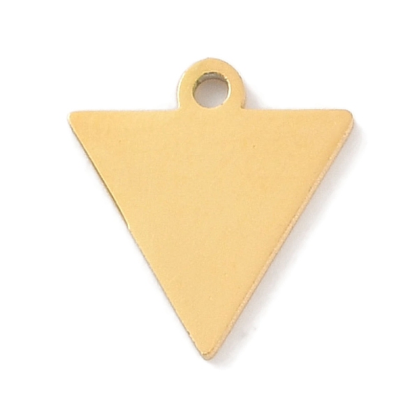 

PandaHall Golden Plated 304 Stainless Steel Charms, Laser Cut, Triangle, 10x10x1mm, Hole: 1mm 304 Stainless Steel Triangle