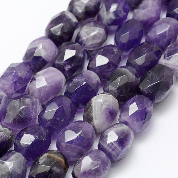 

PandaHall Natural Amethyst Beads Strands, Faceted, Column, 12~20x10~16mm, Hole: 1mm, about 21~23pcs/strand, 15.3 inch(39cm) Amethyst Column