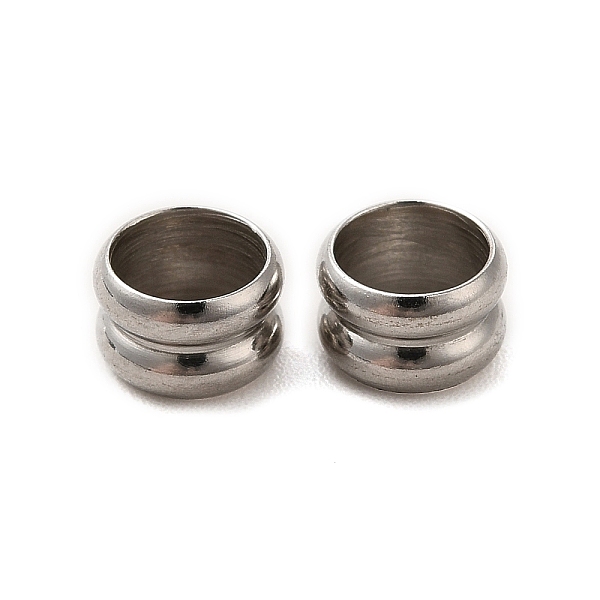 

PandaHall 201 Stainless Steel European Beads, Large Hole Beads, Grooved Beads, Column, Stainless Steel Color, 6x3.8mm, Hole: 4.5mm 201...