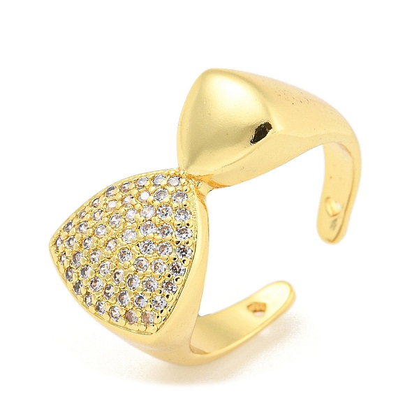 

PandaHall Bowknot Clear Cubic Zirconia Open Cuff Ring, Brass Finger Rings for Women, Real 16K Gold Plated, 11mm Brass+Cubic Zirconia Bowknot...