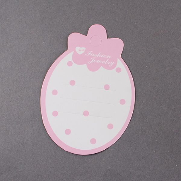 

PandaHall Paper Cardboard Display Cards, for Hair Barrettes, Pink, 80x55mm Paper Fruit Pink