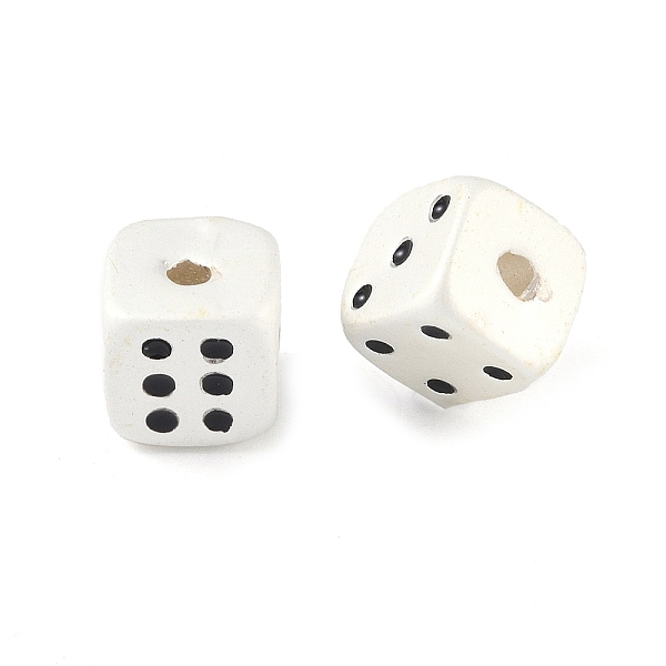 

PandaHall Alloy Enamel Beads, Dice, Matte Silver Color, 9x9.5x10mm, Hole: 2mm Alloy+Enamel Dice