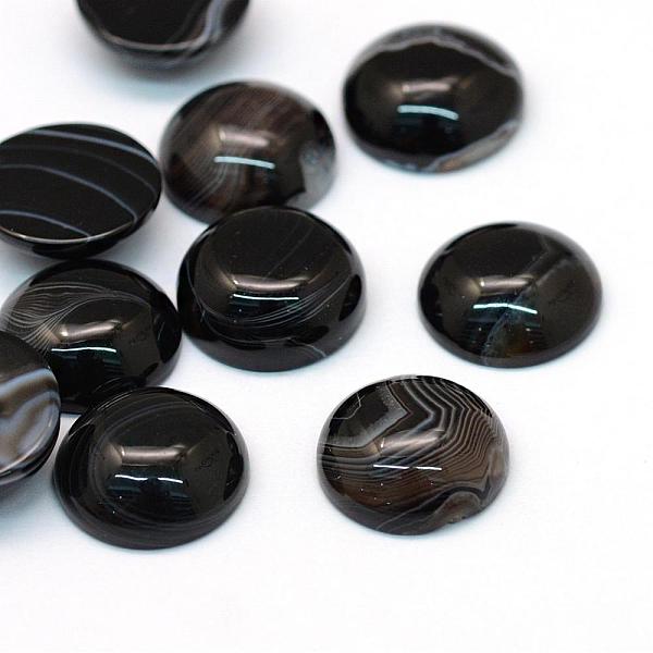 Dyed Natural Striped Agate/Banded Agate Cabochons