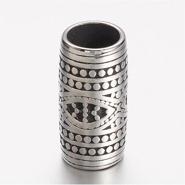 

PandaHall 304 Stainless Steel Beads, Column, Antique Silver, 23.5x12mm, Hole: 9mm 304 Stainless Steel Column
