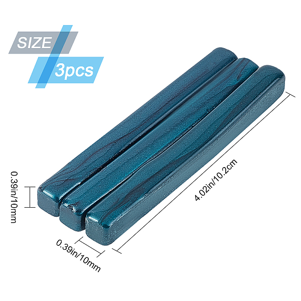 

PandaHall Sealing Wax Sticks, without Wicks, for Wax Seal Stamp, Marine Blue, 102x10x10mm Wax