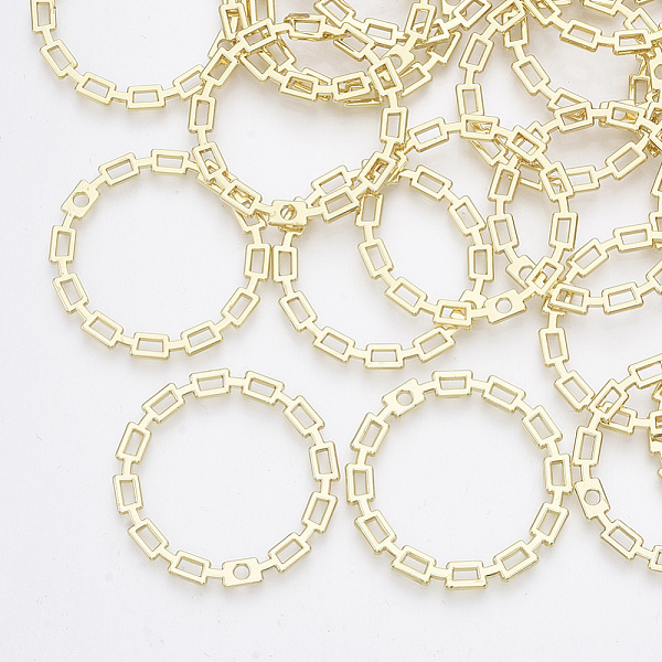 

PandaHall Alloy Pendants, Ring, Light Gold, 33x33x2mm, Hole: 2mm Alloy Ring