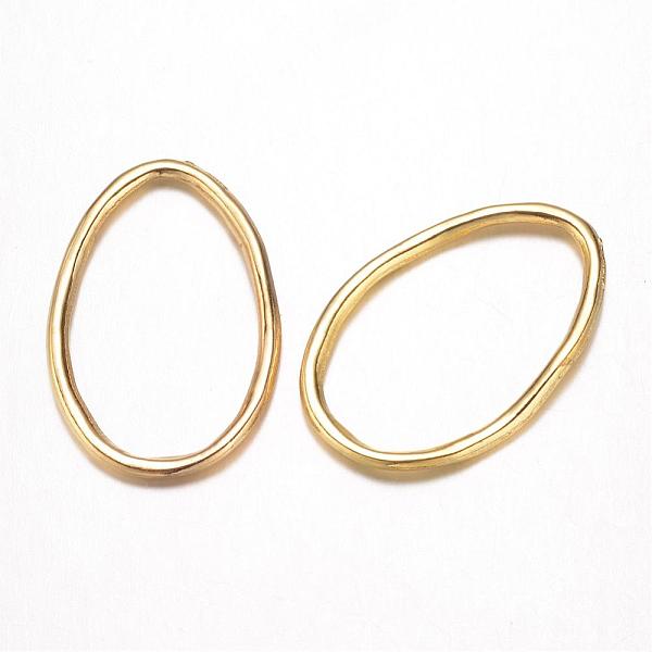 

PandaHall Alloy Linking Rings, teardrop, Cadmium Free & Lead Free, Golden, 34x22x2mm, Hole: 18x29mm Alloy Teardrop