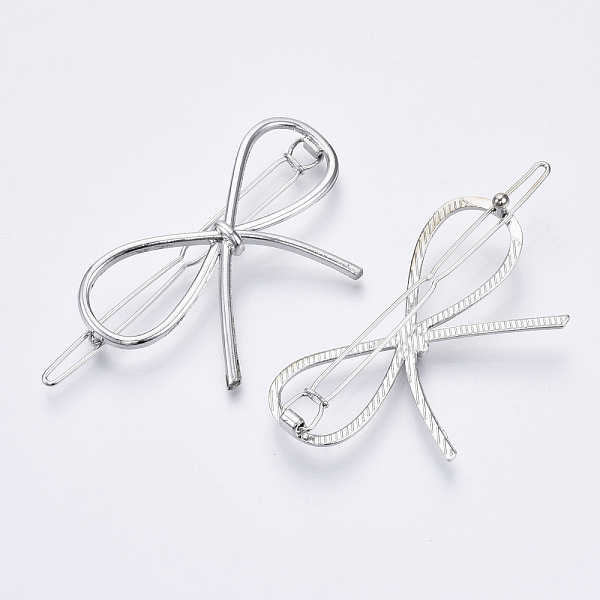 

PandaHall Alloy Hollow Geometric Hair Pin, Ponytail Holder Statement, Hair Accessories for Women, Cadmium Free & Lead Free, Bowknot...