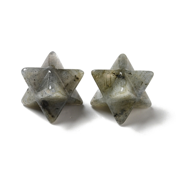 

PandaHall Natural Labradorite Beads, No Hole/Undrilled, Merkaba Star, 12.5~13x12.5~13x12.5~13mm Labradorite Star
