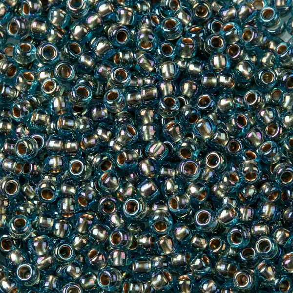 

PandaHall TOHO Round Seed Beads, Japanese Seed Beads, (995) Gilt Lined AB Aqua, 8/0, 3mm, Hole: 1mm, about 222pcs/bottle, 10g/bottle Glass..., Cyan