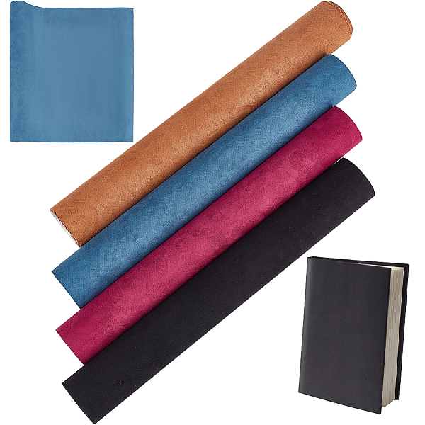 4 Sheets 4 Colors Faux Suede Book Covers