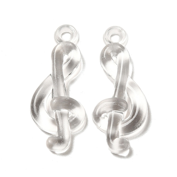 

PandaHall Transparent Acrylic Pendants, Musical Note Charms, Clear, 35x14x4mm, Hole: 3mm, about 581pcs/500g Acrylic Musical Note Clear