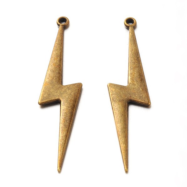 

PandaHall Tibetan Style Alloy Lightning Bolt Big Pendants, Cadmium Free & Nickel Free & Lead Free, Antique Bronze, 52x11x1.5mm, Hole: 1mm...