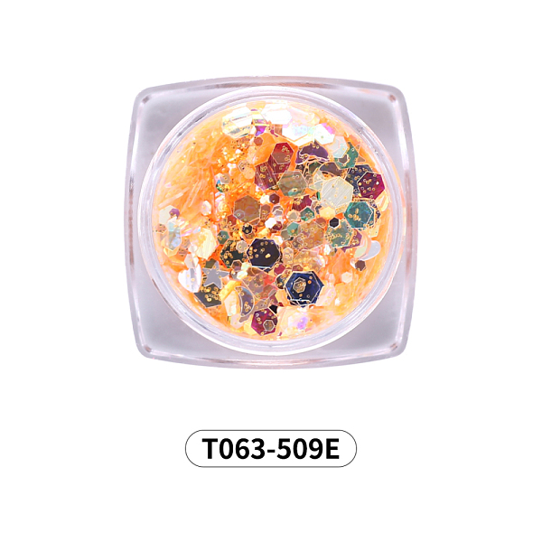 

PandaHall Shiny Nail Art Decoration Accessories, with Glitter Powder and Sequins, DIY Sparkly Paillette Tips Nail, Orange, 0.1~3.5x0.1~3.5mm...