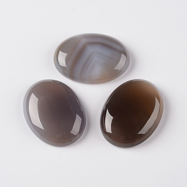 PandaHall Natural Agate Gemstone Oval Cabochons, 18x13x6mm Natural Agate Oval