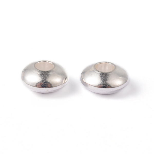

PandaHall 202 Stainless Steel Beads, Rondelle, Silver Color Plated, 6x3mm, Hole: 2mm 202 Stainless Steel Rondelle