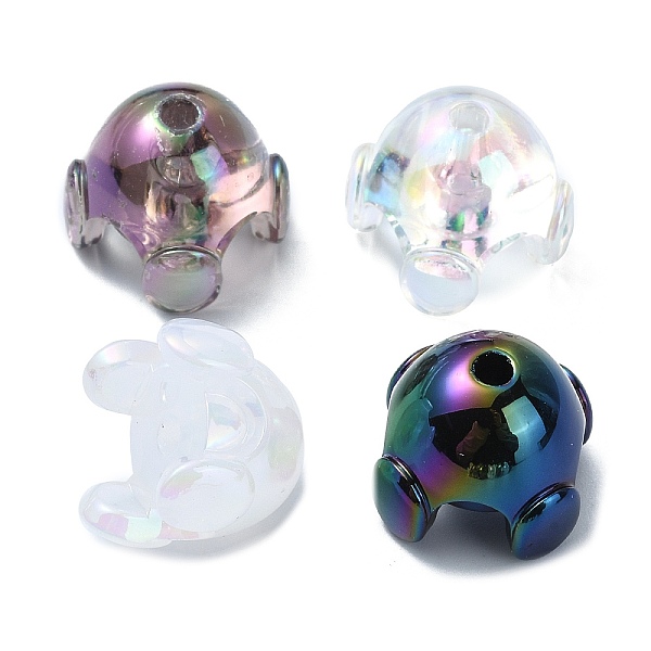 

PandaHall Opaque Acrylic Beads Caps, White, 18x14mm, Hole: 2.7mm Acrylic White