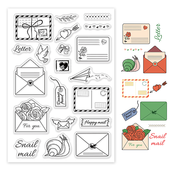 

PandaHall PVC Plastic Stamps, for DIY Scrapbooking, Photo Album Decorative, Cards Making, Stamp Sheets, Letter Pattern, 16x11x0.3cm Plastic...