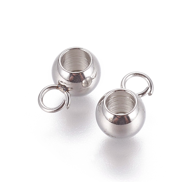 

PandaHall 304 Stainless Steel Tube Bails, Loop Bails, Round, Stainless Steel Color, 9.5x4.5x6mm, Hole: 2.5mm, Inner Diameter: 3mm 304...