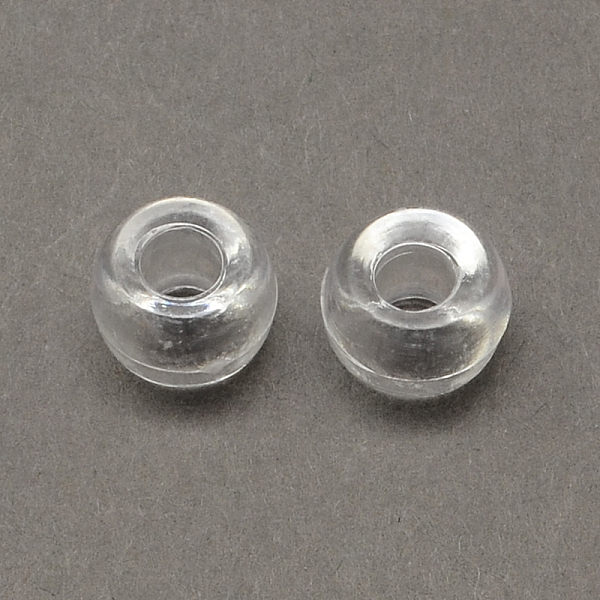 

PandaHall Transparent Acrylic European Beads, Large Hole Barrel Beads, Clear, 9x6mm, Hole: 4mm, about 1800pcs/500g Acrylic Barrel Clear
