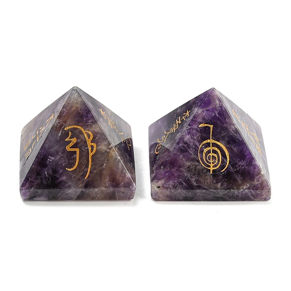 

PandaHall Natural Amethyst Pyramid Healing Figurines, Reiki Stones Statues for Energy Balancing Meditation Therapy, 35x35x30.5mm Amethyst...