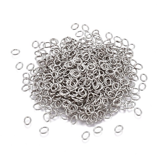 

PandaHall 304 Stainless Steel Jump Rings, Open Jump Rings, Oval, Stainless Steel Color, 24 Gauge, 4.6x3.5x0.5mm, Inner Diameter: 2.2x3.2mm...
