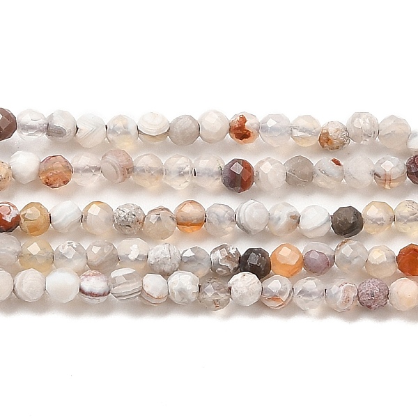 

PandaHall Natural Mexican Agate Beads Strands, Round, Faceted, 2mm, Hole: 0.5mm, about 201pcs/strand, 15.55''(39.5cm) Mexican Agate Round