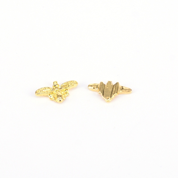 

PandaHall Alloy Cabochons, Nail Art Decoration Accessories for Women, Bees, Golden, 6.5x11.5x1.5mm Alloy Bees