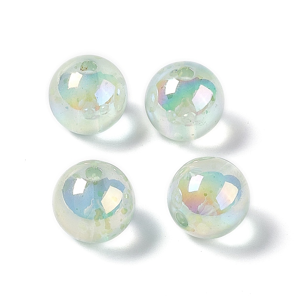 

PandaHall Transparent Acrylic Beads, AB Color, Round, Light Green, 13.5mm, Hole: 2.6mm Acrylic Round