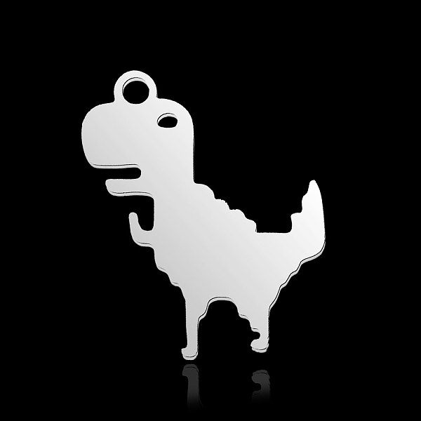 

PandaHall 201 Stainless Steel Pendants, Dinosaur, Stainless Steel Color, 19x15.5x1mm, Hole: 1.6mm 201 Stainless Steel Dinosaur