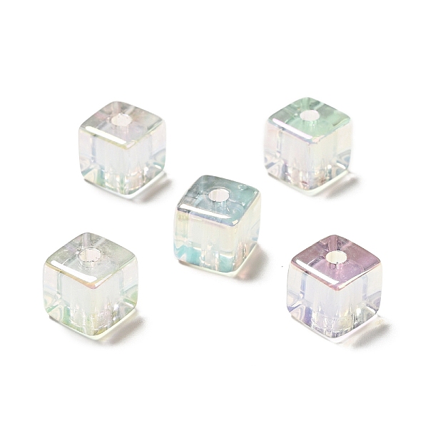 

PandaHall UV Plating Rainbow Iridescent Transparent Acrylic Beads, Two Tone, Cube, Clear, 13.5x13.5x13.5mm, Hole: 3.5mm Acrylic Cube Clear