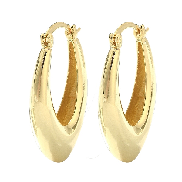 

PandaHall Rack Plating Brass Teardrop Hoop Earrings for Women, Lead Free & Cadmium Free, Real 18K Gold Plated, 39x8x22.5mm Brass Teardrop