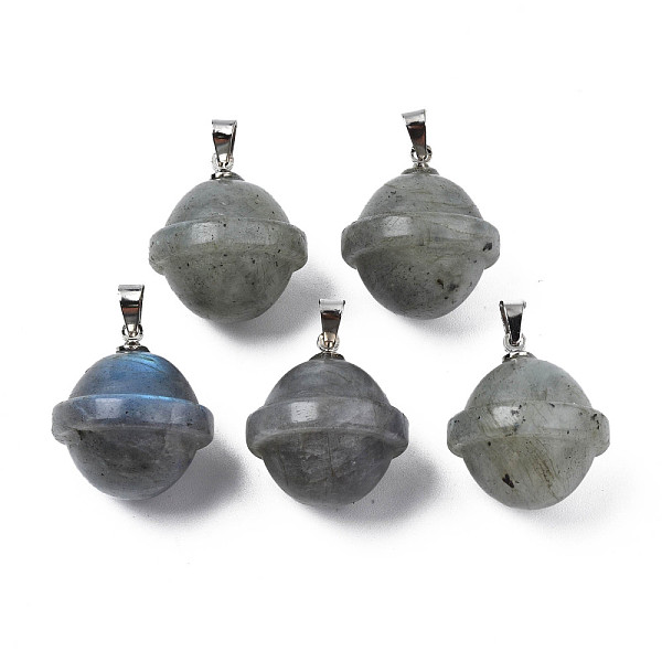 

PandaHall Natural Labradorite Pendants, with Stainless Steel Color Tone Stainless Steel Findings, Planet, 22.5x20mm, Hole: 3x5mm Labradorite...