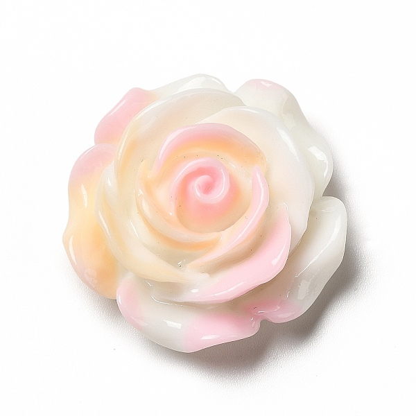 

PandaHall Gradient Color Opaque Resin Cabochons, Flower, Misty Rose, 28x28x12mm Resin Flower