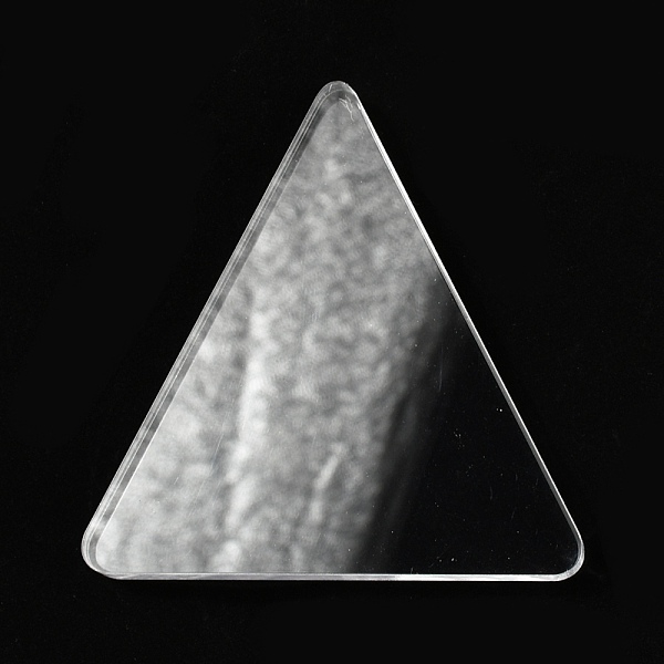 PandaHall Acrylic Transparent Seal Matching Tool, for DIY Scrapbooking, Photo Album Decorative, Cards Making, Stamp Sheets, Triangle, Clear...