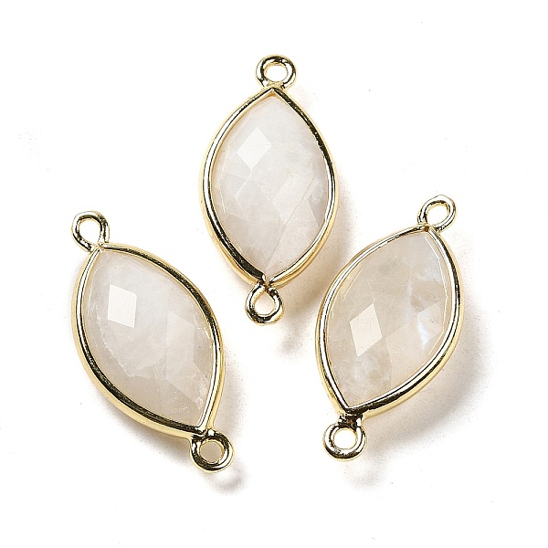 

PandaHall Natural Moonstone Faceted Connector Charms, Rack Plating Brass Horse Eye Links, Golden, 25x11.5x5.5mm, Hole: 1.6mm Moonstone Horse...