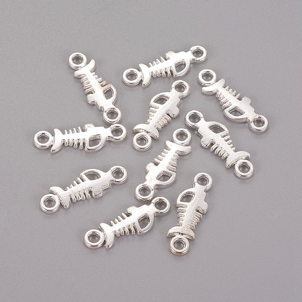 

PandaHall Tibetan Style Alloy Links Connectors, Cadmium Free & Nickel Free & Lead Free, Fish Bone, Silver, 19x6.5x1.5mm, Hole: 2mm Alloy...