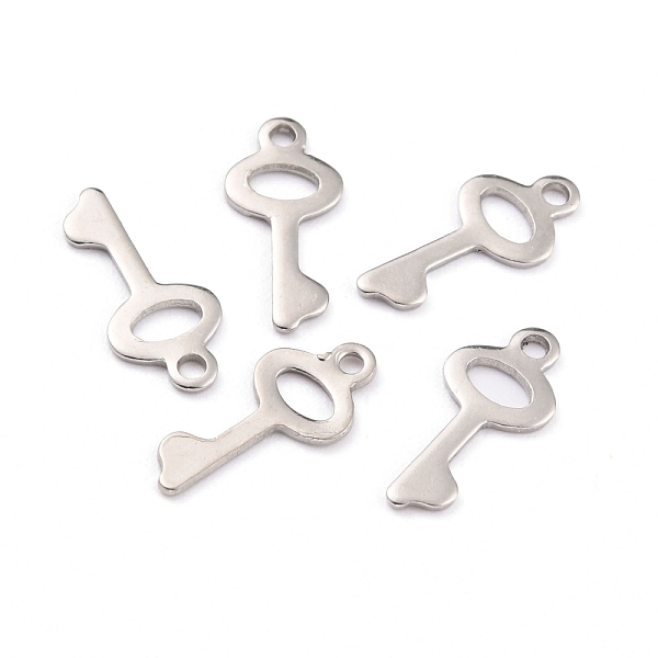 

PandaHall 304 Stainless Steel Pendants, Key, Stainless Steel Color, 16x7.5x0.8mm, Hole: 1.2mm 304 Stainless Steel Key
