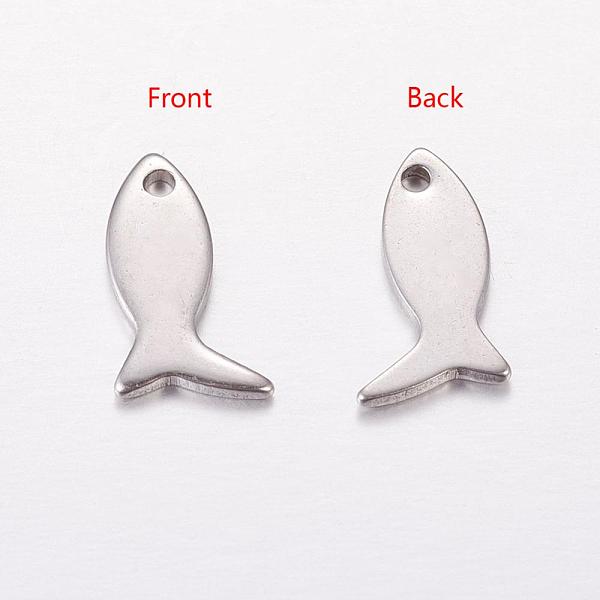 

PandaHall 201 Stainless Steel Pendants, Fish, 12x6x0.6mm 201 Stainless Steel Fish