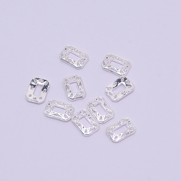

PandaHall Alloy Cabochons, Nail Art Studs, Nail Art Decoartion Accessories, Hollow Rectangle Octagon, Cadmium Free & Lead Free, Silver...