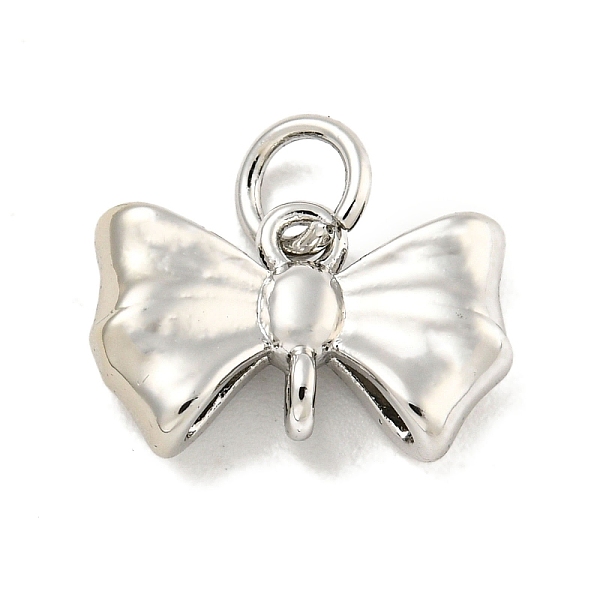 

PandaHall Brass Pendants, Bowknot, Platinum, 9x14x4mm, Hole: 3mm Brass Bowknot